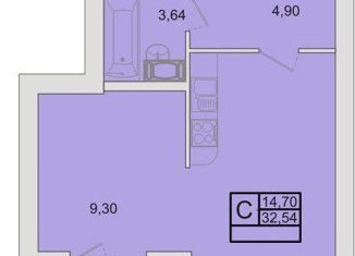 1-ком. квартира на продажу, 32.5 м2, посёлок Щеглово, посёлок Щеглово, 86