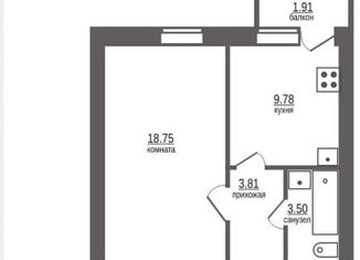 Продам 1-ком. квартиру, 35.5 м2, поселок Верхнетемерницкий, Обсерваторная улица, 104/4, ЖК Поляна