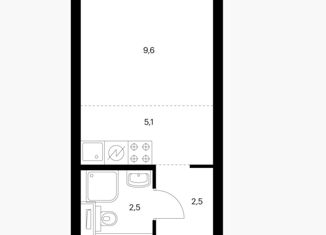 Продажа квартиры студии, 20 м2, Москва, ЖК Большая Очаковская 2, Большая Очаковская улица, 2