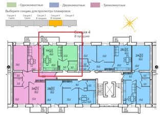 Продам однокомнатную квартиру, 42 м2, Вологда, Северная улица, 36В, микрорайон Водники