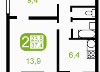 Продается 2-ком. квартира, 38 м2, Москва, проезд Шокальского, 29к1, проезд Шокальского