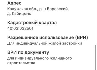 Продажа участка, 6 сот., деревня Кабицыно, улица Светланы Журовой