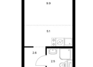 Продам квартиру студию, 20.1 м2, Москва, район Метрогородок, жилой комплекс Лосиноостровский Парк, к2/4