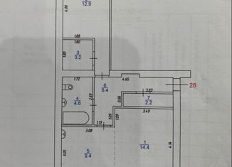 Двухкомнатная квартира на продажу, 54 м2, Магадан, Речная улица, 65к1, микрорайон Пионерный