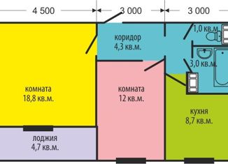 Продается 2-ком. квартира, 52.41 м2, Челябинск, Электростальская улица, 20, Металлургический район