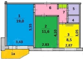 Продажа 2-комнатной квартиры, 53.4 м2, Москва, Осенний бульвар, 16к2, метро Крылатское