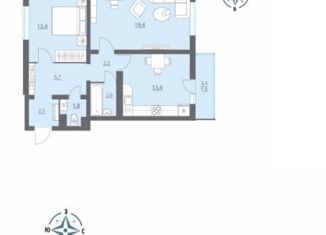 Продаю 2-комнатную квартиру, 62 м2, посёлок Отрадное, Каштановая улица, 5