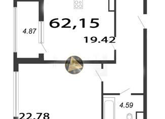 Продается 1-ком. квартира, 62.15 м2, Санкт-Петербург, Парфёновская улица, 6к2, метро Фрунзенская