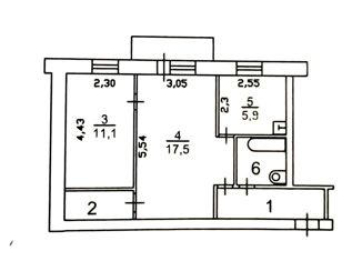 Продаю 2-комнатную квартиру, 44 м2, посёлок Морской, посёлок Морской, 1
