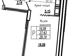 Продается квартира студия, 29.14 м2, Санкт-Петербург, улица Кустодиева, 5к1, метро Проспект Просвещения