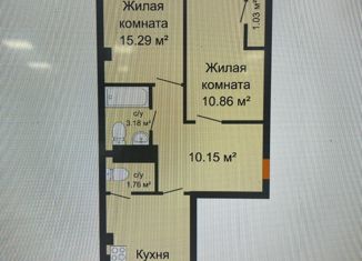 Продаю 2-комнатную квартиру, 55.5 м2, Ростовская область, Атмосферный переулок, 14
