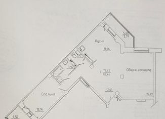 Продаю 2-ком. квартиру, 77.1 м2, Красноярск, Линейная улица, 105