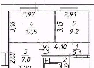 Продается 2-ком. квартира, 42.7 м2, Чернушка, Новосельская улица, 11