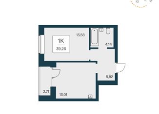 Продается 1-ком. квартира, 39.2 м2, Новосибирск, Красный проспект, 167к9, ЖК Расцветай на Красном