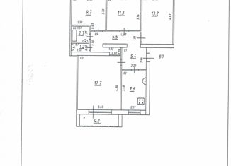 Аренда четырехкомнатной квартиры, 74.3 м2, Самара, Батайская улица, 9