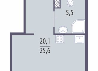 Продажа квартиры студии, 25.6 м2, Санкт-Петербург, Витебский проспект, 99к1, метро Звёздная