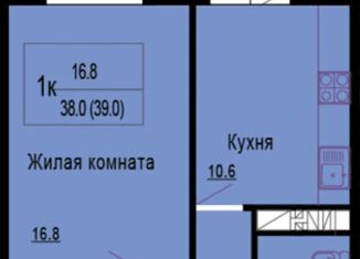 Продажа 1-комнатной квартиры, 40 м2, Краснодар, ЖК Гарант, Бородинская улица, 150Бк1