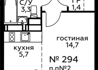 Продается однокомнатная квартира, 30 м2, Балашиха, улица Романычева, 3