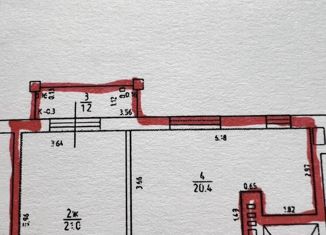 1-комнатная квартира на продажу, 50 м2, Калининград, Третьяковская улица, 13А, ЖК Третьяковский