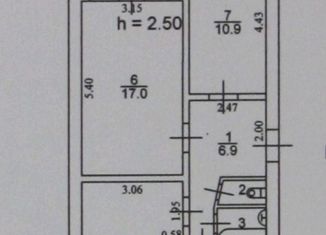 Продается 3-ком. квартира, 60.5 м2, Нальчик, улица Идарова, 1Б, район Телемеханика