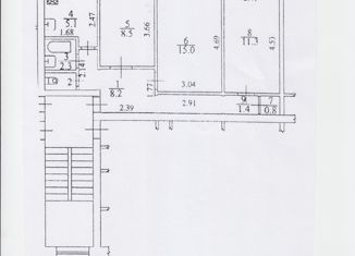 Продам 3-ком. квартиру, 53.1 м2, Санкт-Петербург, Новосибирская улица, 4, Новосибирская улица