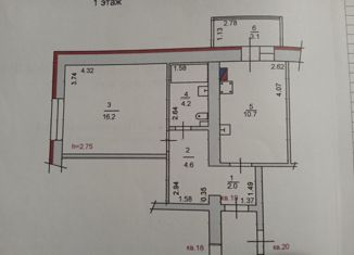 Продам 1-комнатную квартиру, 37.7 м2, Апшеронск, Привокзальный переулок, 17