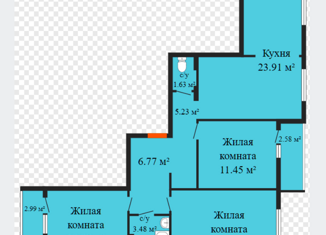 Продажа трехкомнатной квартиры, 88.45 м2, посёлок Берёзовый, улица имени Профессора Малигонова, 40