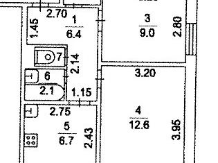 Продажа двухкомнатной квартиры, 38.4 м2, Троицк, микрорайон В, 16