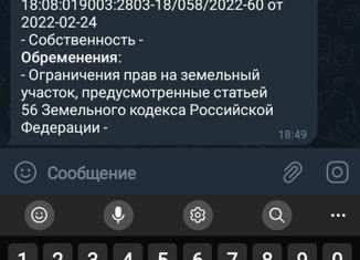 Продаю земельный участок, 15 сот., починок Мирный, Липовая улица, 17