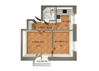 Продажа двухкомнатной квартиры, 35 м2, Москва, Кронштадтский бульвар, 39к2, Головинский район