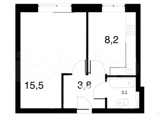 1-ком. квартира на продажу, 30.2 м2, Санкт-Петербург, Красногородская улица, 15