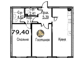 Продажа 2-комнатной квартиры, 79.4 м2, Санкт-Петербург, метро Крестовский остров