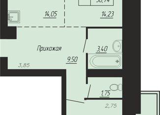 Продаю двухкомнатную квартиру, 57.3 м2, Киров, улица Карла Маркса, 35А, Октябрьский район