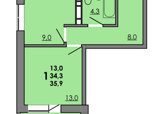 Продаю 1-комнатную квартиру, 35 м2, Ростов-на-Дону