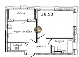 Продам 1-комнатную квартиру, 38.53 м2, Санкт-Петербург, метро Лесная, Студенческая улица, 14к1