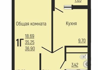 Продается 1-ком. квартира, 35 м2, Краснодар, Заполярная улица, 39к8