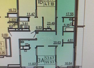 3-ком. квартира на продажу, 99.5 м2, Казань, улица Сибгата Хакима, 51, Ново-Савиновский район