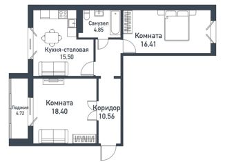 Продается трехкомнатная квартира, 65.2 м2, Челябинская область, Ласковая улица, 26