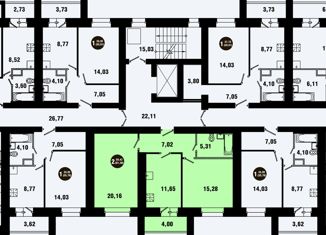 Продам 2-комнатную квартиру, 61.42 м2, Клинцы, улица Ворошилова, 35У