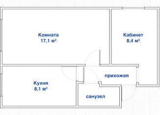 Продается 2-ком. квартира, 39.4 м2, городской посёлок имени Свердлова, 1-й микрорайон, 45к1