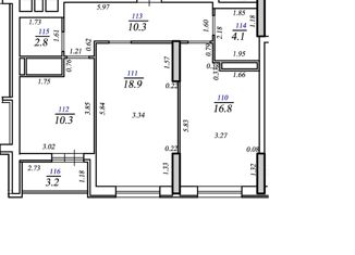 2-комнатная квартира на продажу, 64.8 м2, Самара, Революционная улица, 101Вк1, ЖК Сокол