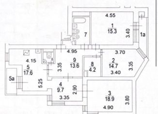 3-ком. квартира на продажу, 104 м2, Москва, метро Белорусская, улица Александра Невского, 1