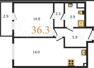 Продам 1-комнатную квартиру, 36 м2, Санкт-Петербург, Суздальское шоссе, 24к3, ЖК Новоорловский