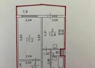 Продается 1-ком. квартира, 46 м2, Санкт-Петербург, улица Подвойского, 24к3, метро Улица Дыбенко