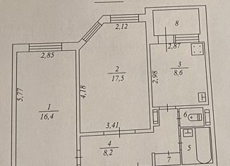 Продажа 2-комнатной квартиры, 54.2 м2, Тюменская область, улица Мира, 11