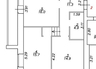 Продажа 2-комнатной квартиры, 61 м2, Вологда, Долгий переулок, 23