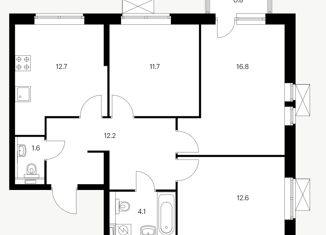 Продажа 3-комнатной квартиры, 72.5 м2, Екатеринбург, жилой комплекс Исеть Парк, 3, ЖК Исеть Парк