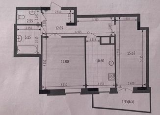 Продажа 2-ком. квартиры, 62.8 м2, Казань, улица Абубекира Терегулова, 8, Приволжский район