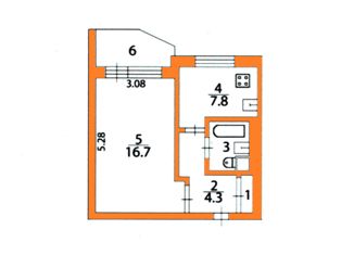 Продам однокомнатную квартиру, 32 м2, Москва, 1-й микрорайон, 24