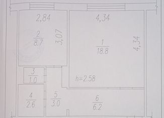 1-ком. квартира на продажу, 40.3 м2, Кемеровская область, бульвар Медиков, 14